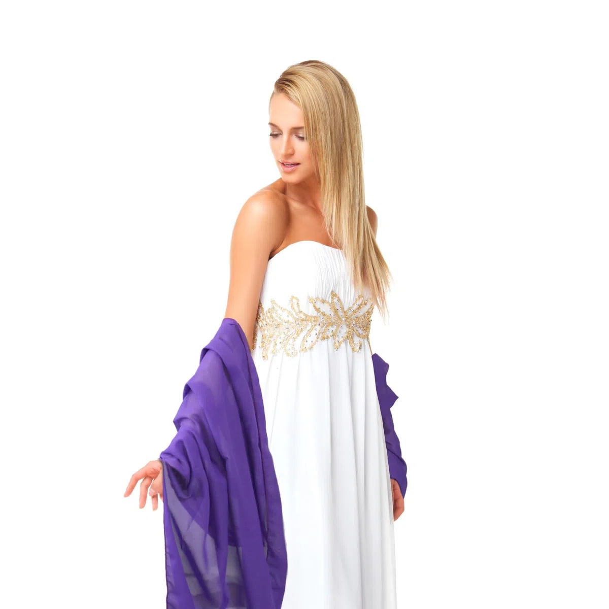 Lifup Scialle Stola di Chiffon Donna Elegante Coprispalle da Sposa Leggera Morbida Sciarpa da Sera Per Matrimoni Cerimonia Sposa Festa