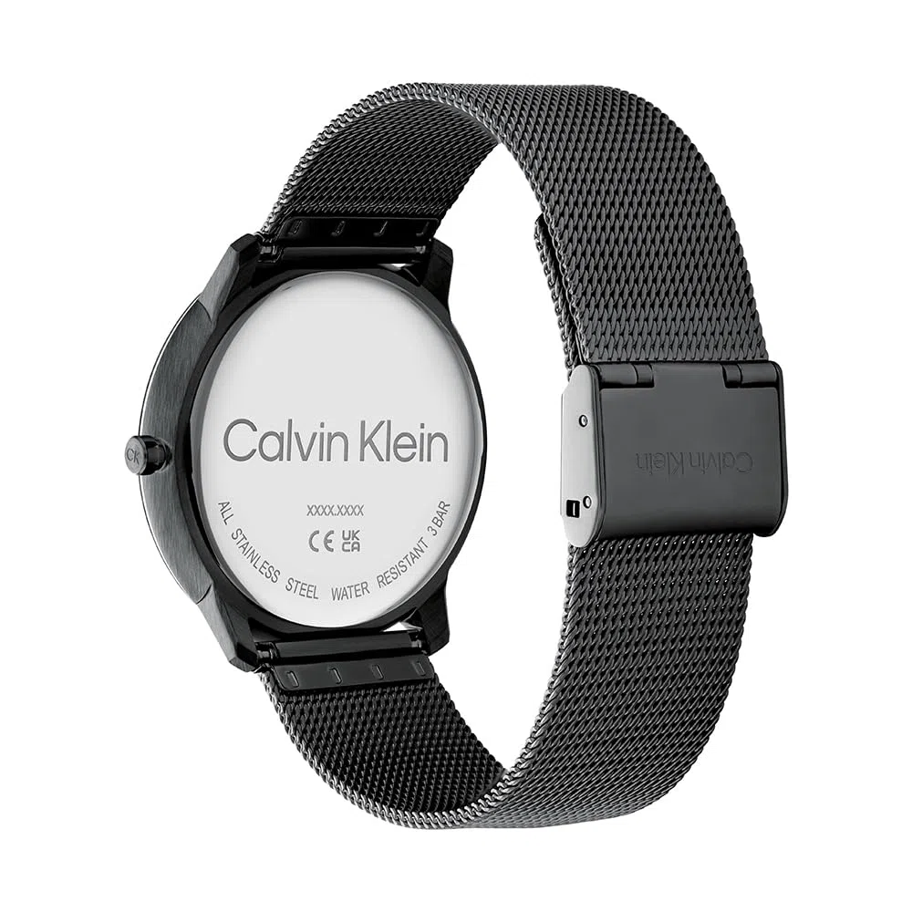 Calvin Klein Orologio Analogico al Quarzo per Uomo e Donna Collezione ICONIC Disponibile con Bracciale in Acciaio Inossidabile a Maglie o in Maglia