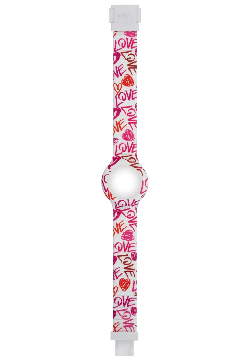 HIP HOP Orologio Donna, Collezione HEART & LOVE, Movimento Analogico, Resistente all'acqua fino a 50 metri, Cinturino in Silicone Stampato, Lunghezza regolabile, Idee regalo Donna