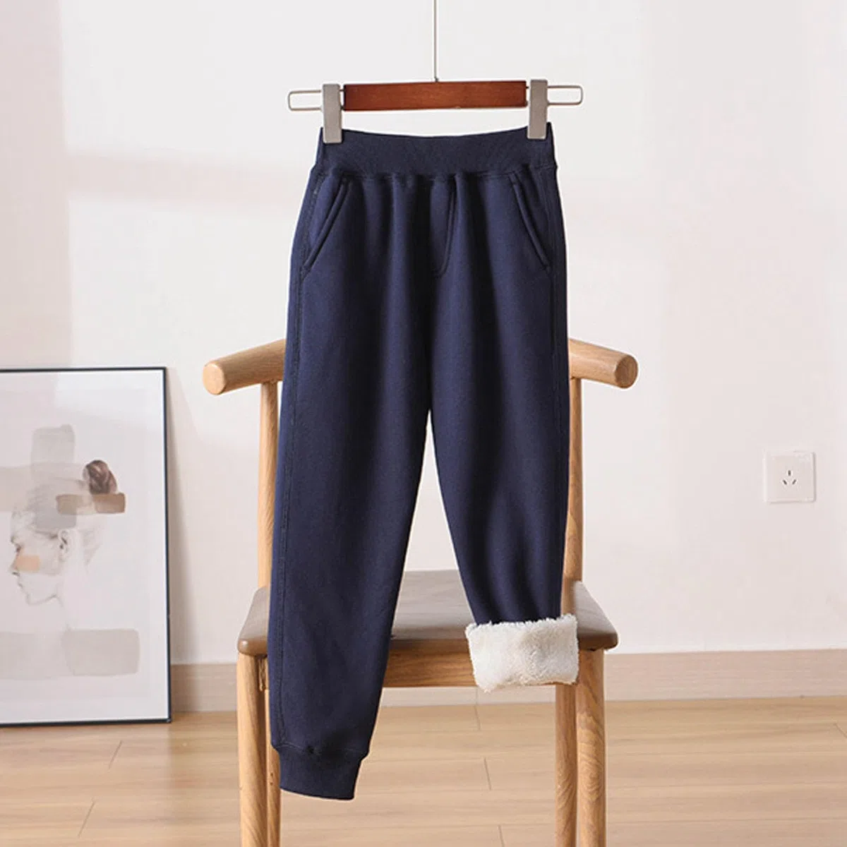 Generisch Pantaloni invernali da ragazzo con fodera in pile termico per attività all'aria aperta, stagione fredda, abbigliamento sportivo comodo