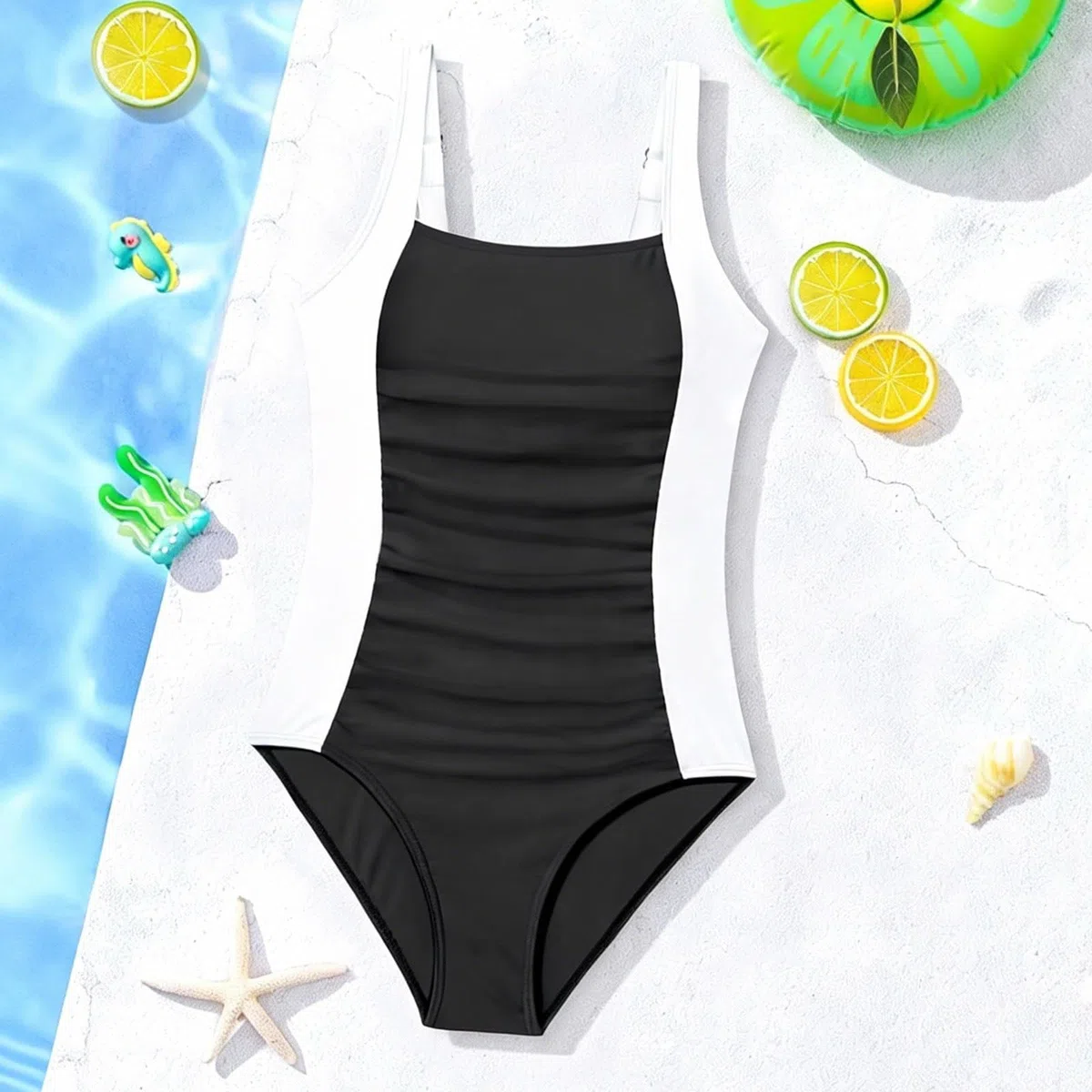 Generico Costume Intero Ragazze Costumi Bagno Monopezzo Costume Piscina Bambina Nuoto Swimwear Bambina Ideale per Piscina Spiaggia Mare Vacanze Nuoto e Tutte Le attività Acquatiche Estive 7-16 Anni