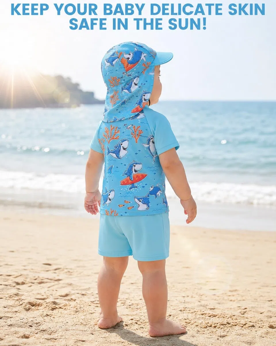 JiAmy Costume da bagno per bambini e ragazzi, protezione UV per bambini, costume da bagno intero