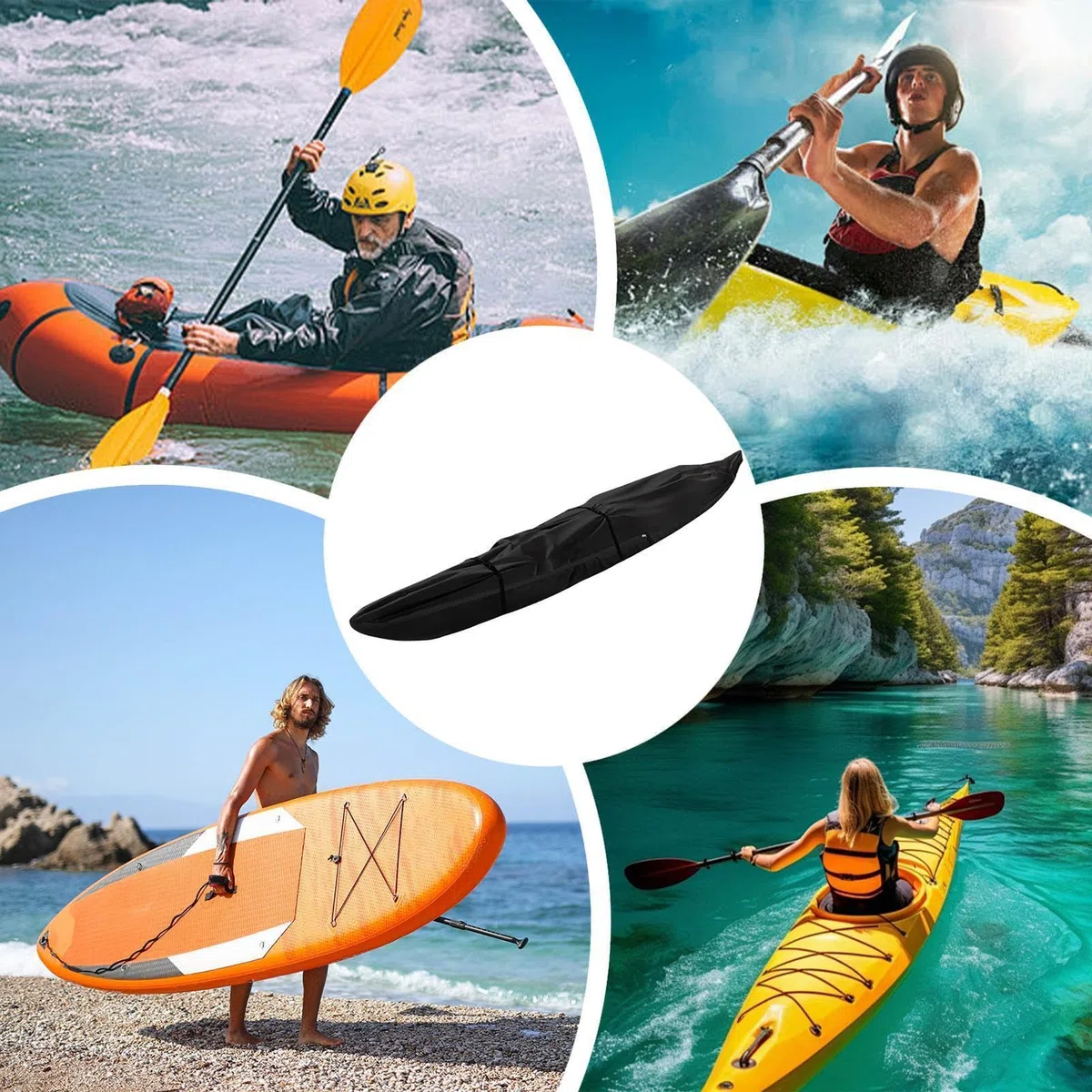 Genérico per paddle board, protezione UV, tessuto Oxford impermeabile, per kayak e barca da pesca, 3,96 m, per interni ed esterni, casa, camper, coperta, spiaggia, inverno