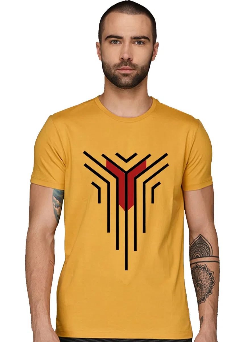ADRO T-shirt da uomo in cotone con stampa grafica