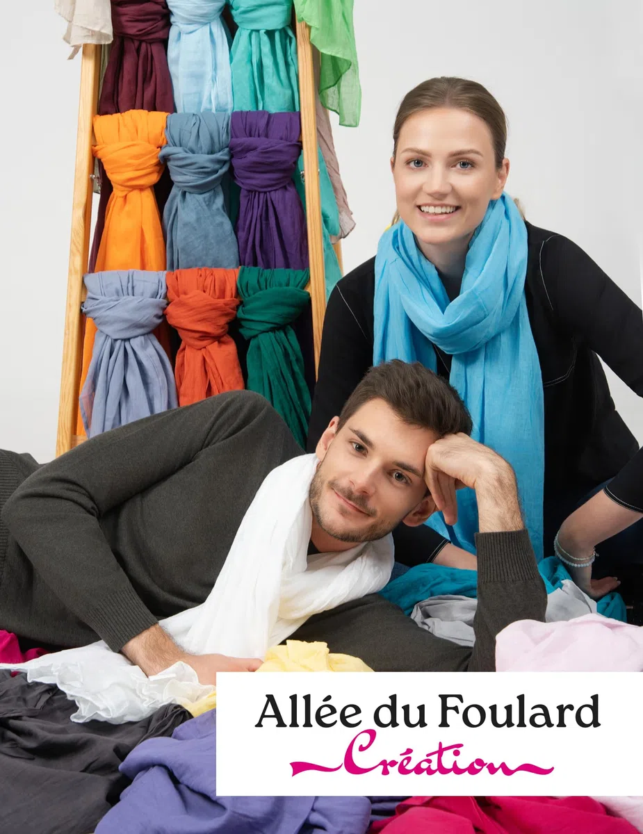 Allée du Foulard - Sciarpa di Cotone 100%, 200 X 110 CM, Foulard per Capelli Donna e Uomo, Stola leggera, Più di 50 Colori Unici e Chic, Cheche Versatile e di Alta Qualità