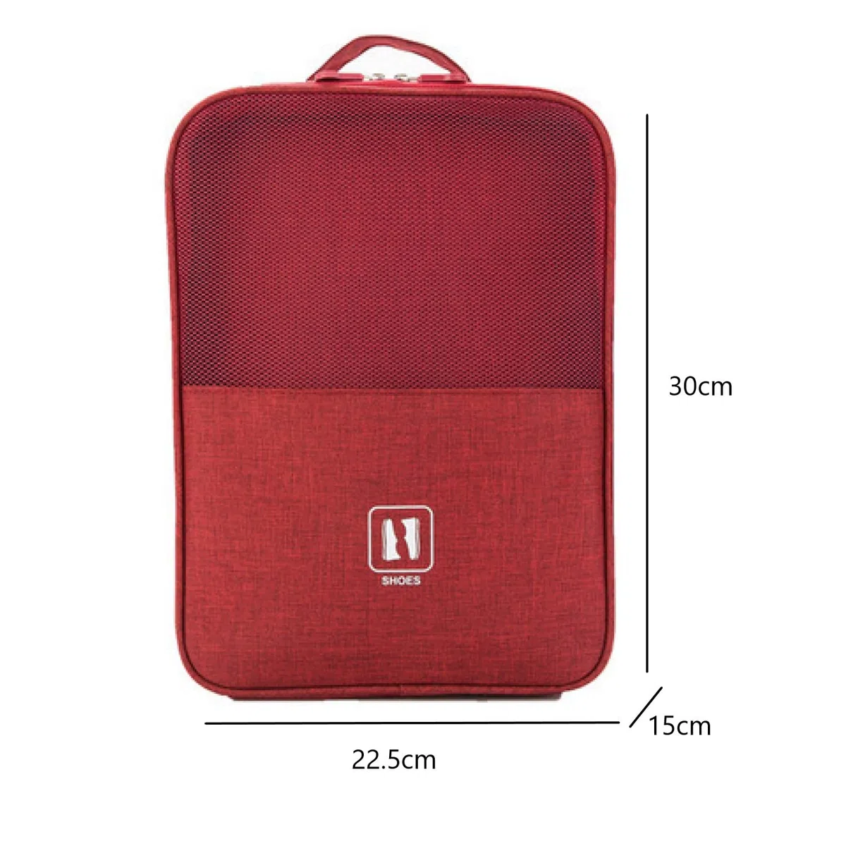 Borsa per Scarpe da Viaggio, Organizer Portascarpe per Sneaker, Sacchetti Portascarpe con Finestrella,Sacca Portascarpe per Casa, Trasparente Sacchetto per Scarpe Accessorio (rosso)