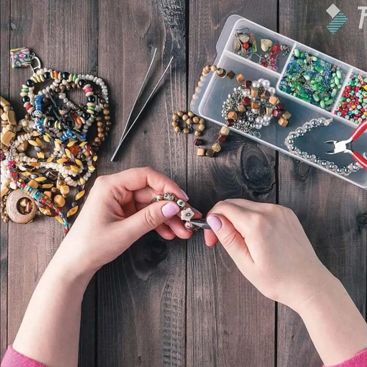 Set di Strumenti per La Creazione di Gioielli, Set di Accessori per Gioielli con Pinze per Gioielli, Strumenti per Realizzare Braccialetti, Orecchini,