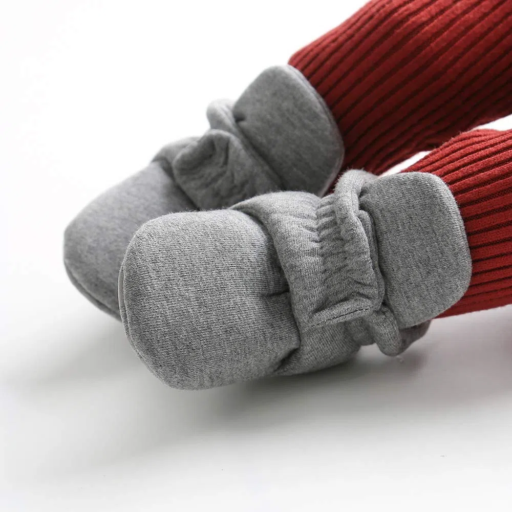 LACOFIA Scarpe Antiscivolo con Suola Morbida per Neonato o per Bambina Stivali da Bambino d'inverno