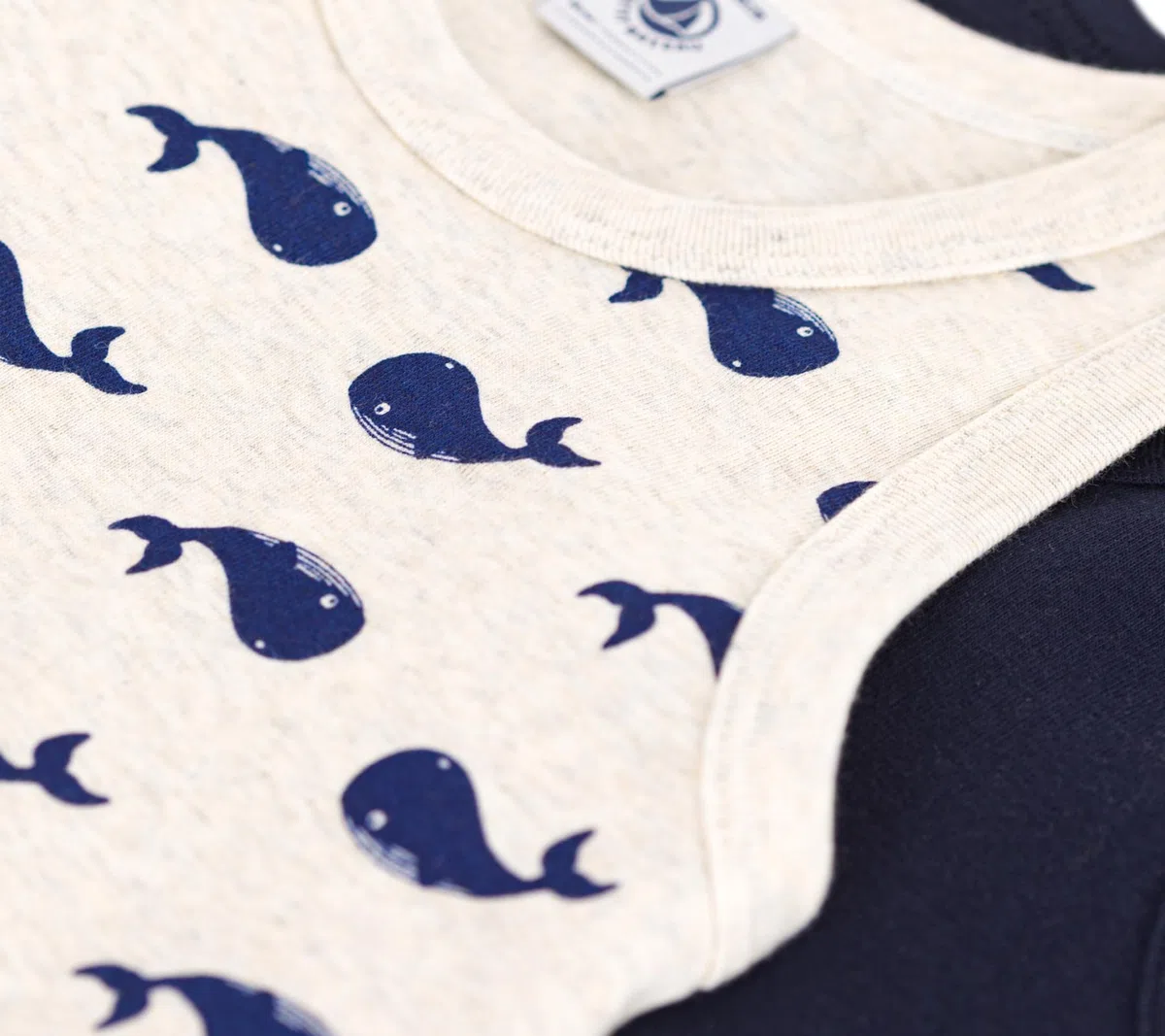 Petit Bateau A0dag Canotte Bambini e Ragazzi (Pacco da 2)