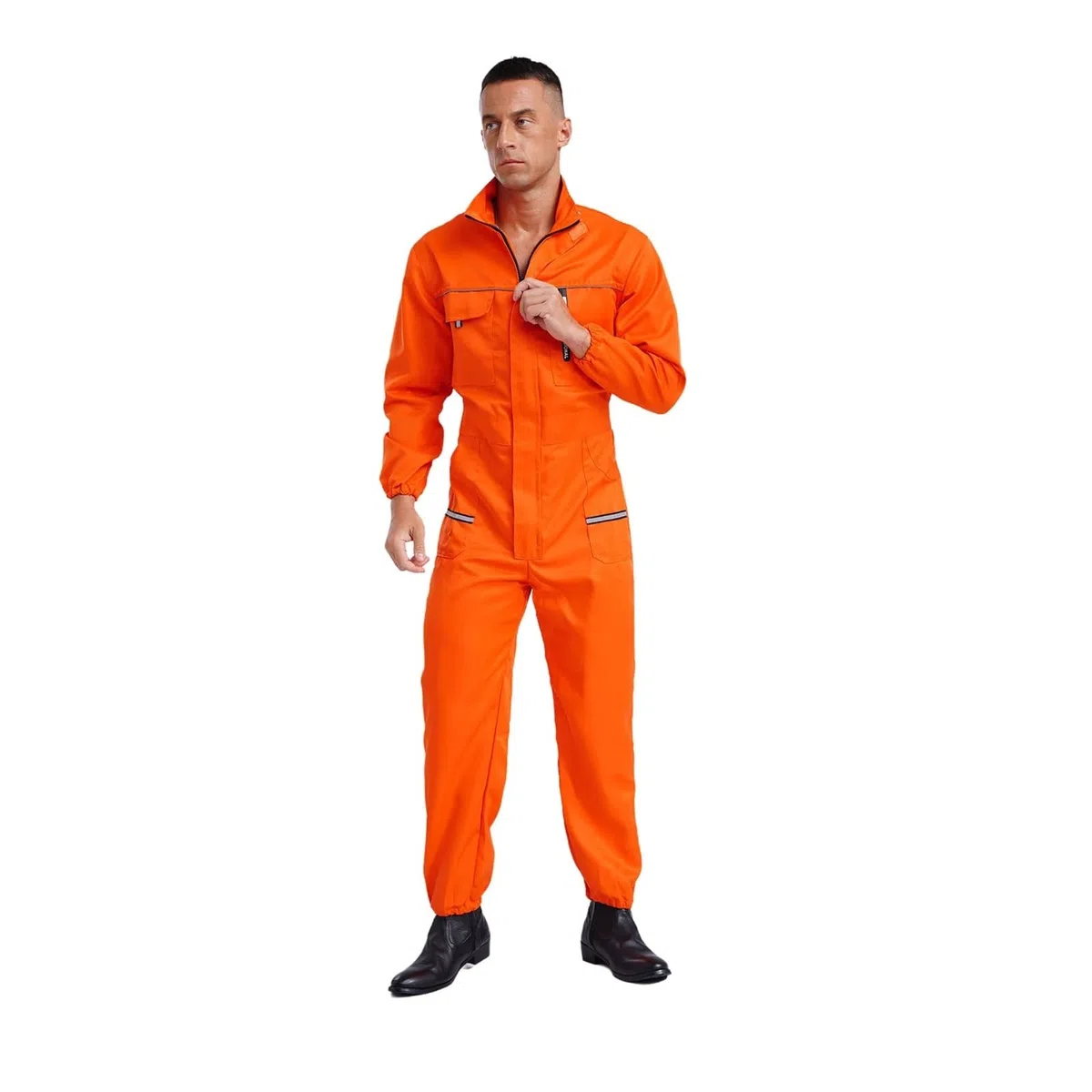 Abbigliamento da Lavoro Uomo Tute da Lavoro Resistenti Uomo e Donna, a Maniche Lunghe, Multitasche, Uniformi Officina, Tute Meccanico Riflettenti, Abbigliamento(Deep Blue,190 (4XL))