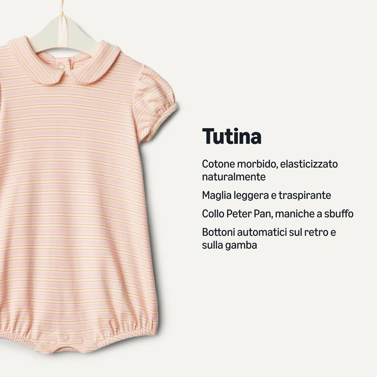 Amazon Essentials x Sofia Grainge Bimba 0-24 Tutina a Maniche Corte in Cotone con Colletto Peter Pan, confezione da 2