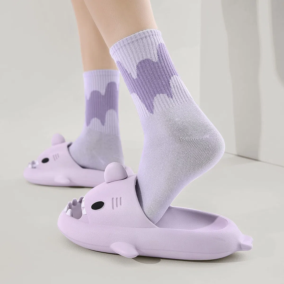 Ciabatte Squalo Estive Donna Uomo Pantofole da Bagno Comode Ciabatta da Doccia Antiscivolo Sandali da Spiaggia e Piscina a Punta Aperta Shark Slides Slippers