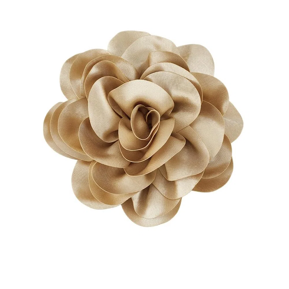 PH PandaHall 18cm Spilla a Forma di Fiore Rosa Elegante per Donna - Fermaglio Grande per Cerimonia e Abiti da Ballo, Goldenrod