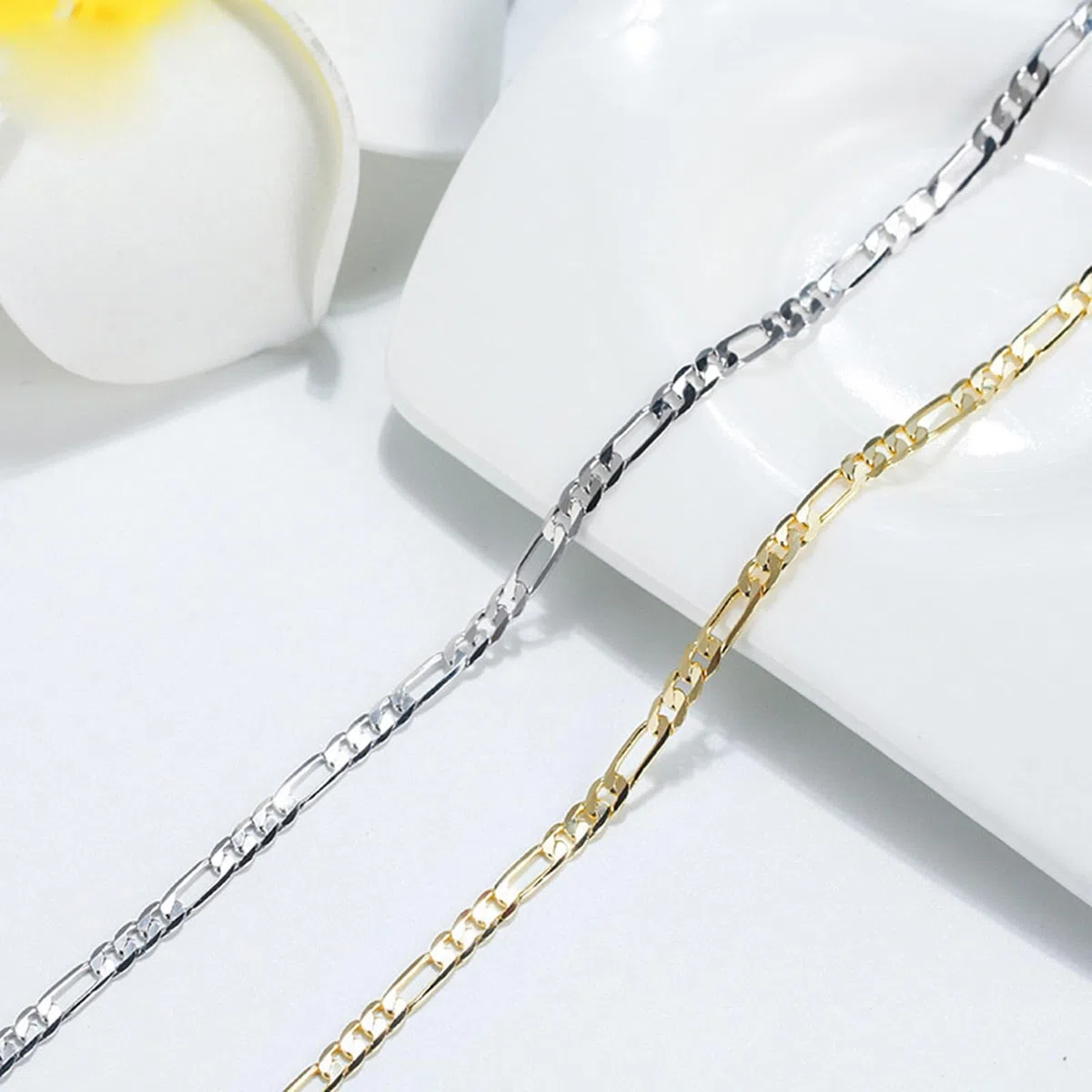 Cavigliera Argento 925 Donna, Cavigliera Donna Estiva Catena Figaro Semplice 3.3MM Larghezza, Bracciali alla Caviglia da Spiaggia Piede Catena Cavigliere Regolabili per Donne