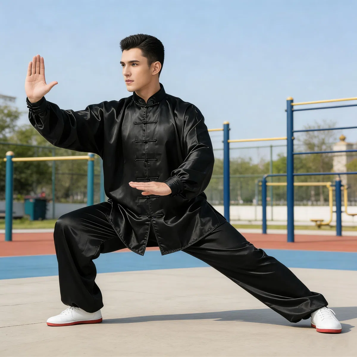 Andux Cinese Tradizionale Tai Chi Uniformi Kung Fu Abbigliamento Unisex SS-TJF01