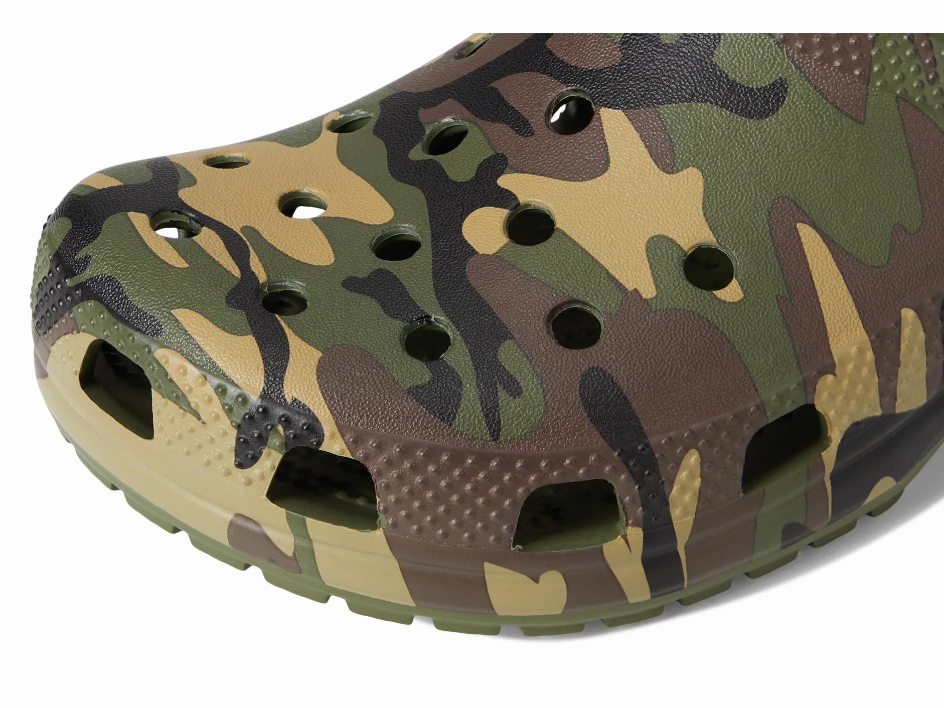 Crocs Zoccolo Classico Mimetico Unisex per Bambini, Verde Militare Multicolore, 37/38 EU
