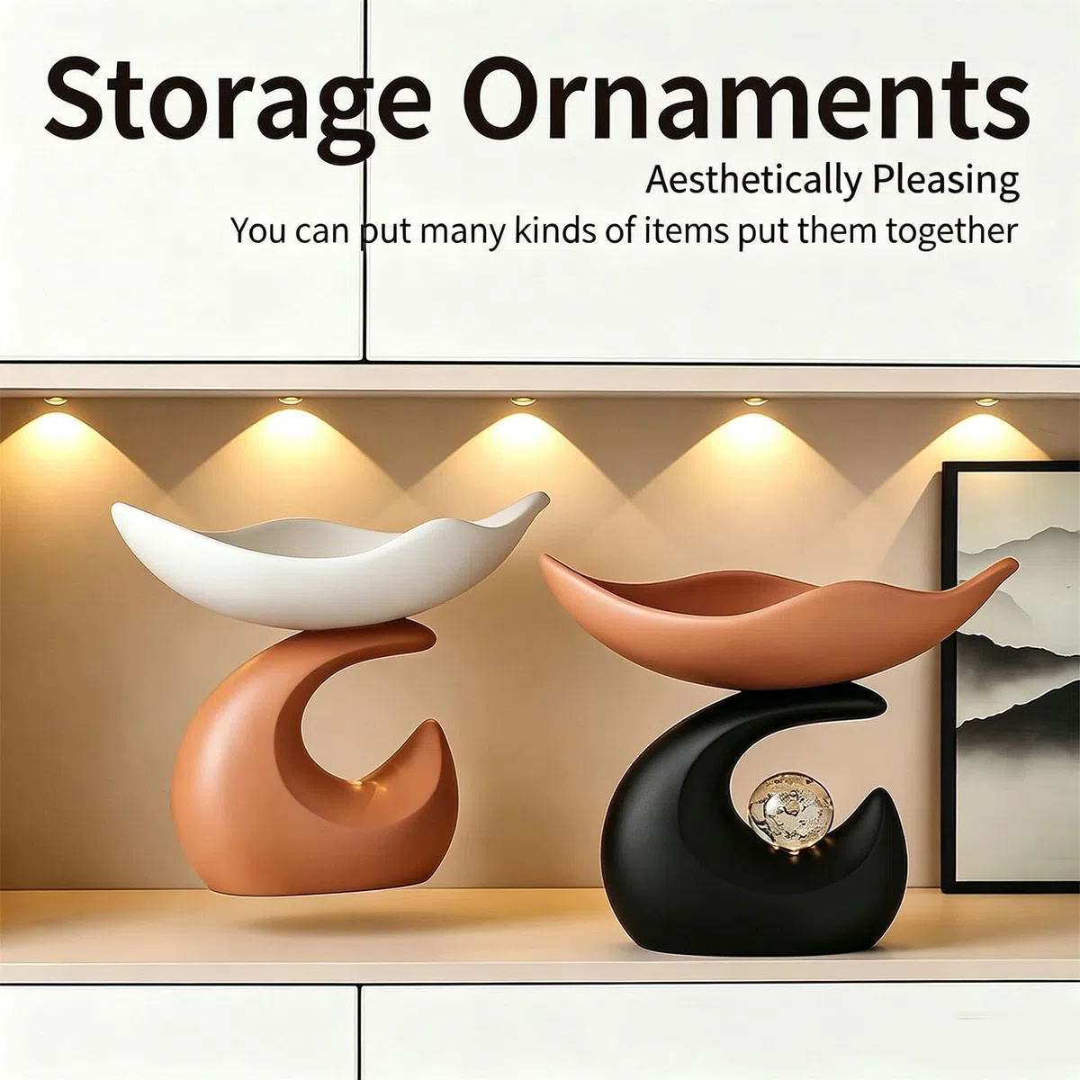 Vassoio portachiavi con decorazione a in vetro per chiavi, gioielli e piccoli oggetti Ciotola decorativa moderna in resina per tavolo d ' ingresso e spazio abitativo, regalo degno un articolo