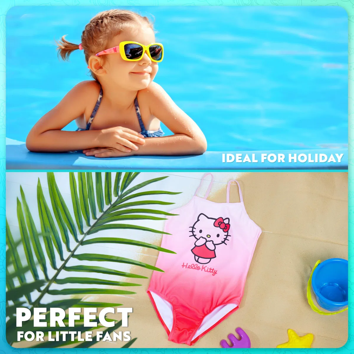 Hello Kitty Costume Piscina Bambina Costume Intero Resistente e Confortevole Costumi da Bagno Mare Ragazza per Spiaggia Piscina