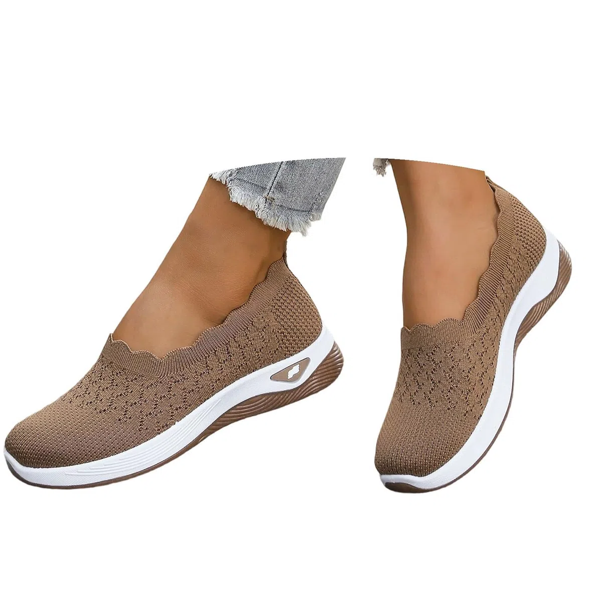 Scarpe Ortopediche Donna Estive Senza Lacci Scarpe Slip On da Corsa Camminare Comode Ginnastica Morbida Sneakers Traspiranti Leggere Antiscivolo Sneakers Diabetici Pianta Larga Sanitarie Outdoor Sport
