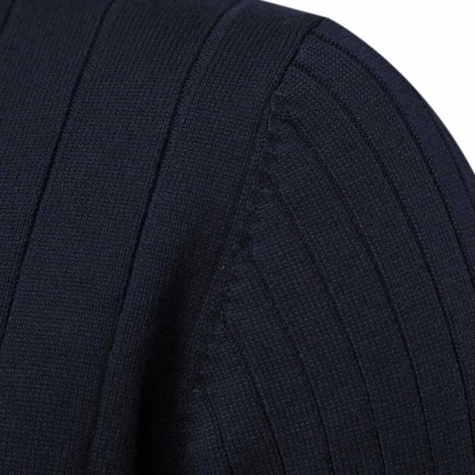 ZBDZSW Autunno Cerniera Pullover Maglioni per gli Uomini Caldo Inverno Collo Stand Cotone Maglione Lavorato A Maglia