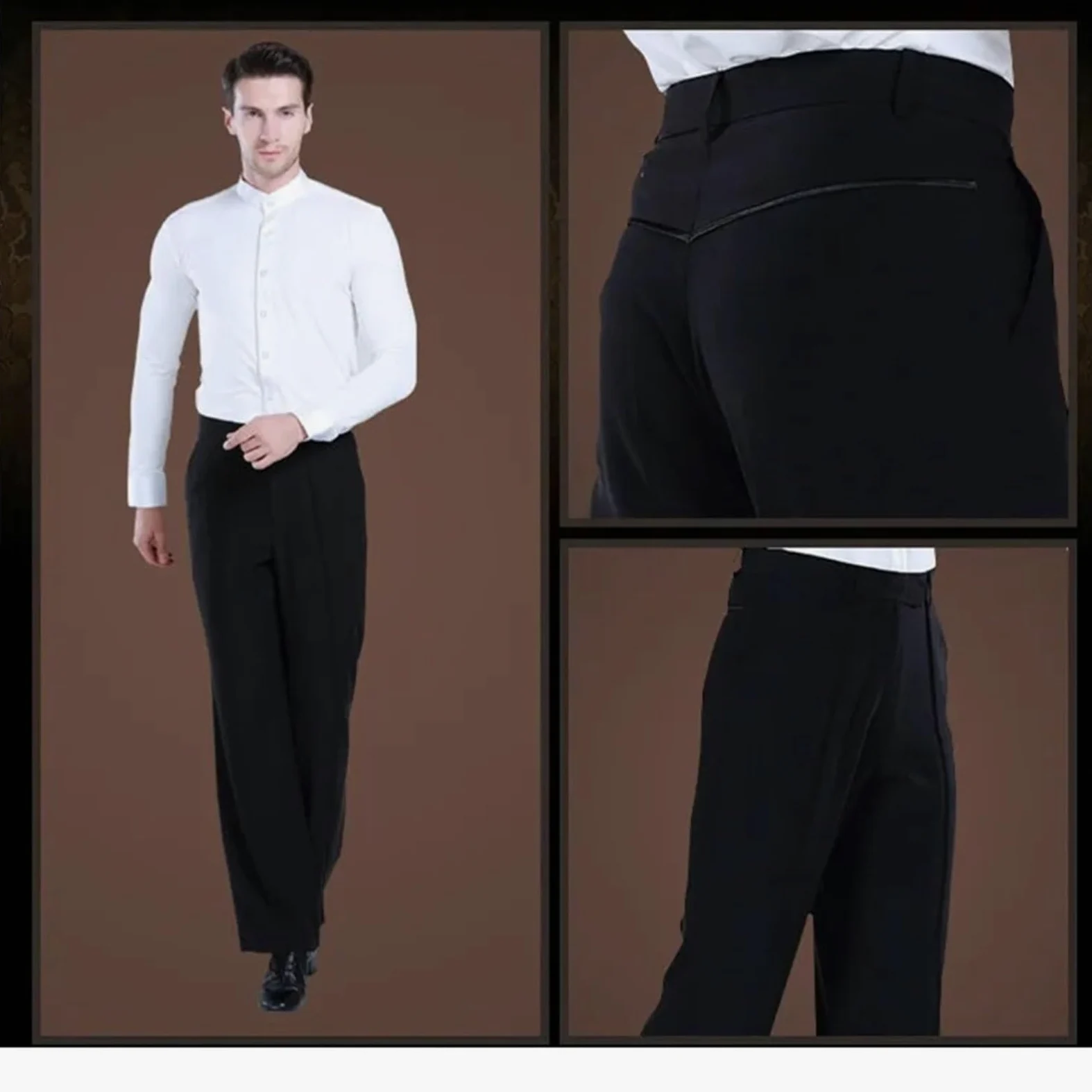Pantaloni per Balli Latini Pantaloni da Ballo Latino Uomo, Pantaloni Uomo/Ragazzo, Allenamento/esibizione for la Danza, Moderni, Sala