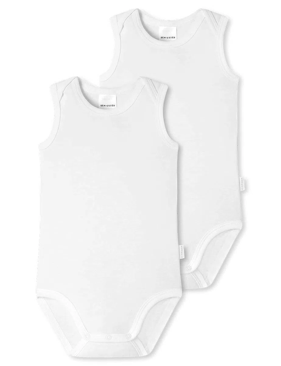 Schiesser Baby 0/0 Arm Bodies 2 Pack Set di Biancheria per Bambino e Neonato Unisex - Bimbi 0-24 (Pacco da 2)