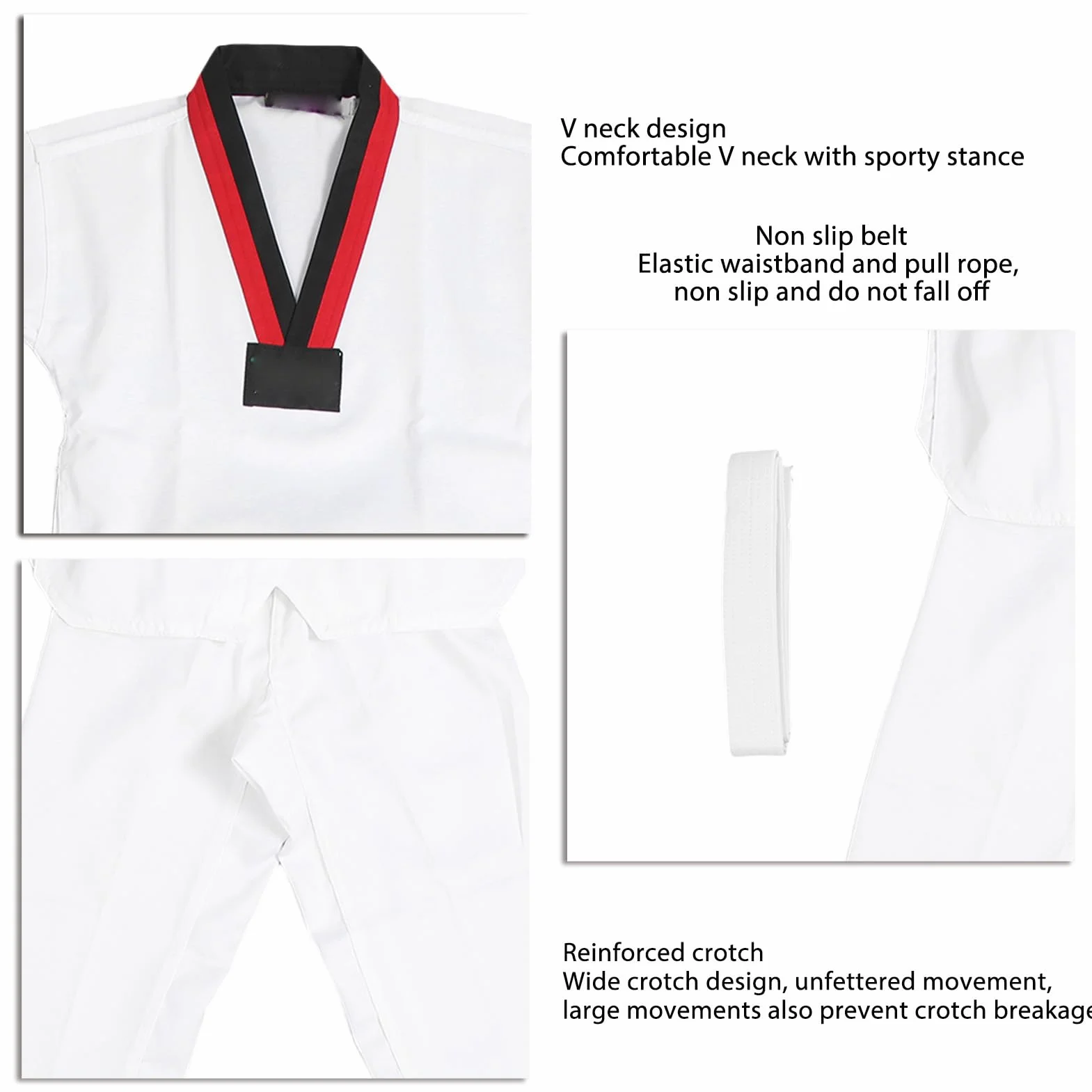 VGEBY Taekwondo Uniforme per bambini, confortevole e durevole, uniforme da allenamento Taekwondo, morbida e traspirante, uniforme da karate sportiva per bambini, Dobok di Taekwondo