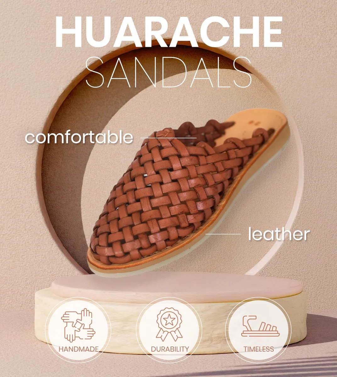 Macarena Collection Sandali da donna Huarache Sandalo in pelle colorata stile messicano Panal