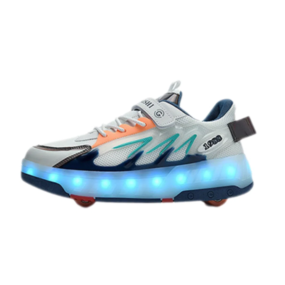 Luci LED Scarpe Sportive con Ruote,Scarpe Luce Unisex per Ragazze Bambino,Scarpe da Skateboard Traspiranti con Luci,Tomaia Traspirante,Adatte Principianti