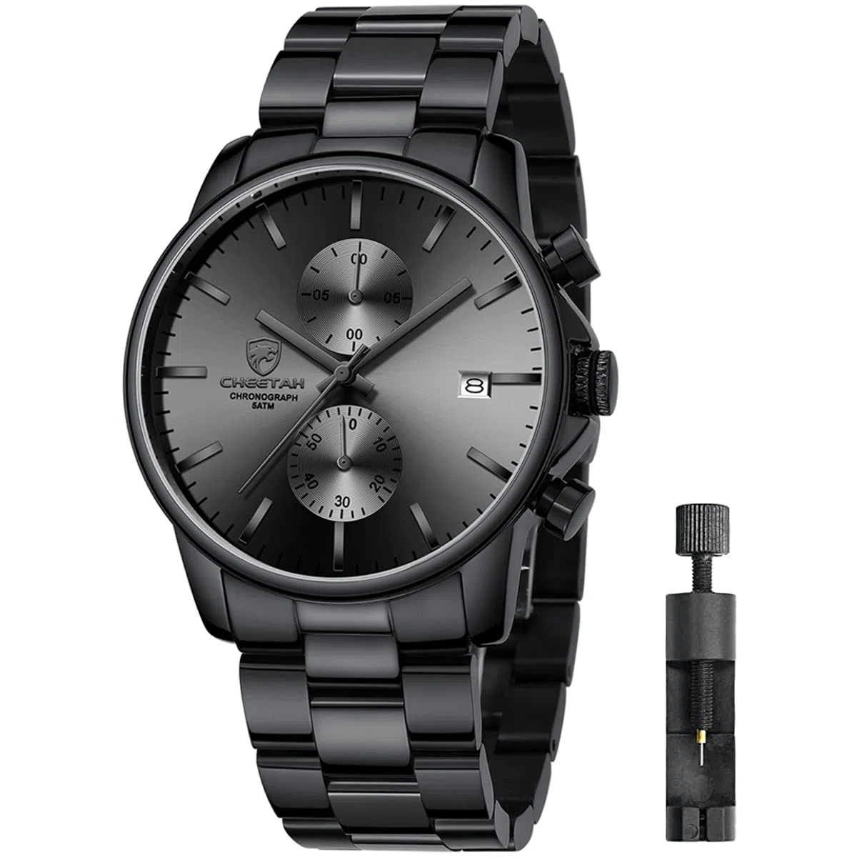 Affute Orologi da uomo in acciaio inox e metallo, stile casual, impermeabile, cronografo al quarzo, data automatica, lancette colorate…