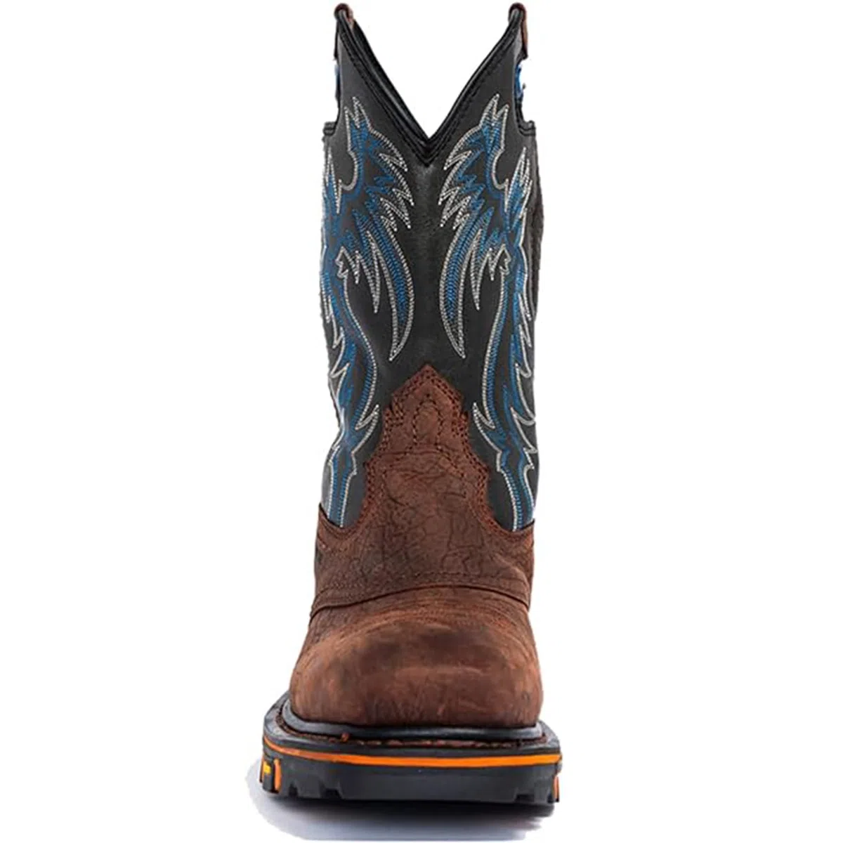 Stivali da Cowboy Western in Pelle con Punta Quadrata da Uomo Stivali da Lavoro Casual a metà Polpaccio Stivali Country Ricamati in Pelle Stivali Country Tradizionali Tradizionali