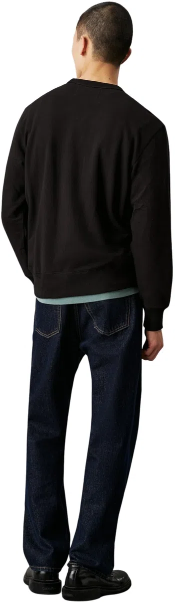 Calvin Klein Uomo Felpa Badge Crew Neck Cotone