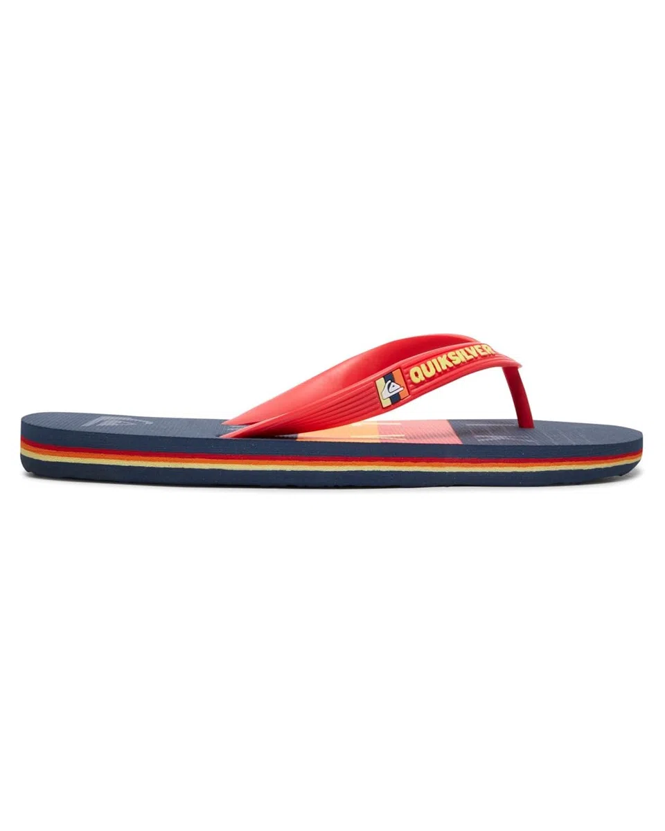Quiksilver Molokai Word Block Youth, Scarpe da Spiaggia e Piscina Bambini e ragazzi, Multicolore Black Red Blue Xkrb, 36 EU