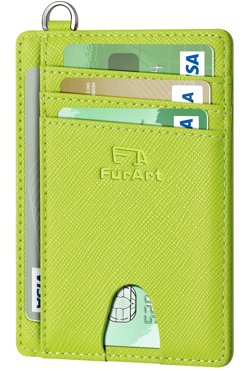FurArt Porta Carte di Credito, Protezione RFID Portafoglio porta tessere Sottile, Slim Porta Carte Credito Da Uomo e Donna