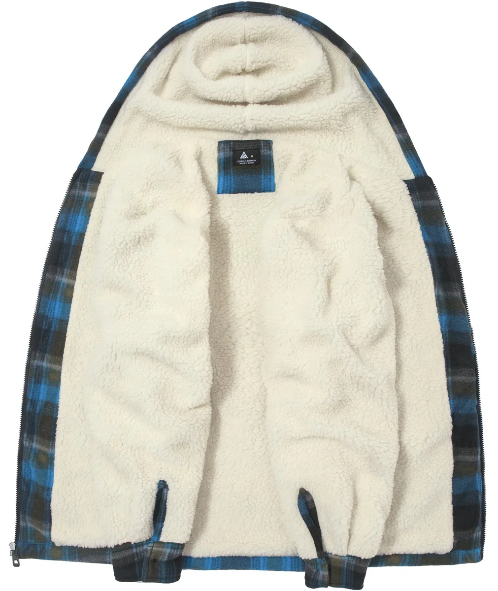 SwissWell Camicia Boscaiolo Uomo Giacca Flanella a Quadri Spessi Fodera di Peluche Felpa Cappuccio Foderata Casual Uomo Felpa con Cappuccio in pile Giacca Invernale con Tasca