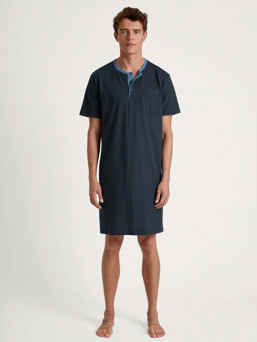 Calida Relax Essentials Maglia Lunga da Notte Uomo (Pacco da 1)