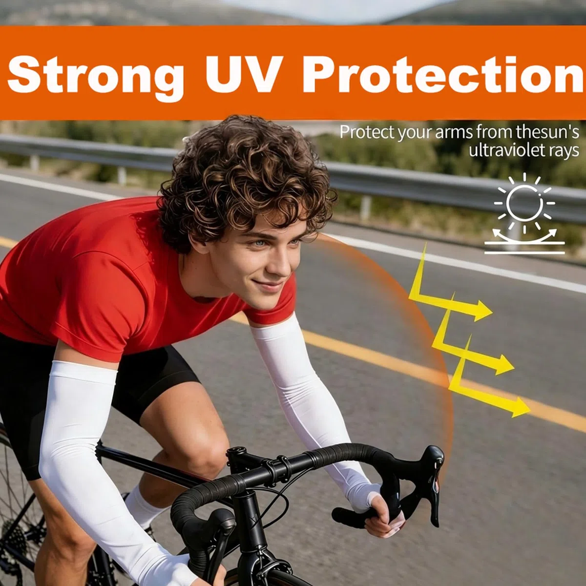 Manicotti Braccia Anti UV Manicotto Braccio, Manicotti Pallavolo Ideali per Ciclismo Calcio Padel Beach Volley, Compressione Maniche per Braccia Copri Tatuaggi per Uomo