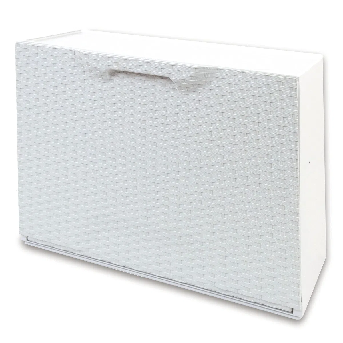 Art Plast U50/FRW Scarpiera in plastica, Effetto Rattan, Bianco