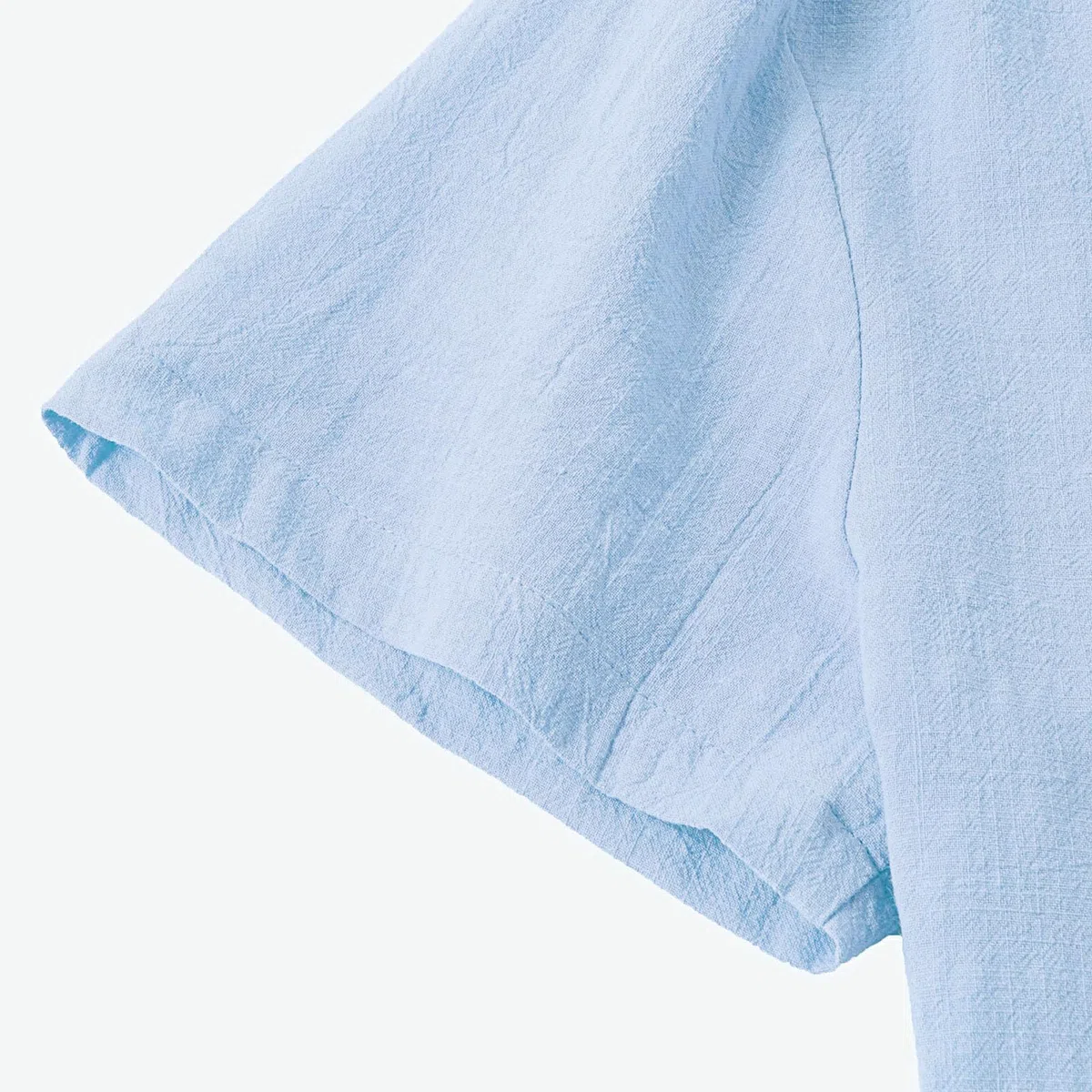 Celucke Tuta estiva da uomo, in lino, per il tempo libero, in tinta unita, 2 pezzi, a maniche corte, con bottoni, camicia e pantaloncini da spiaggia