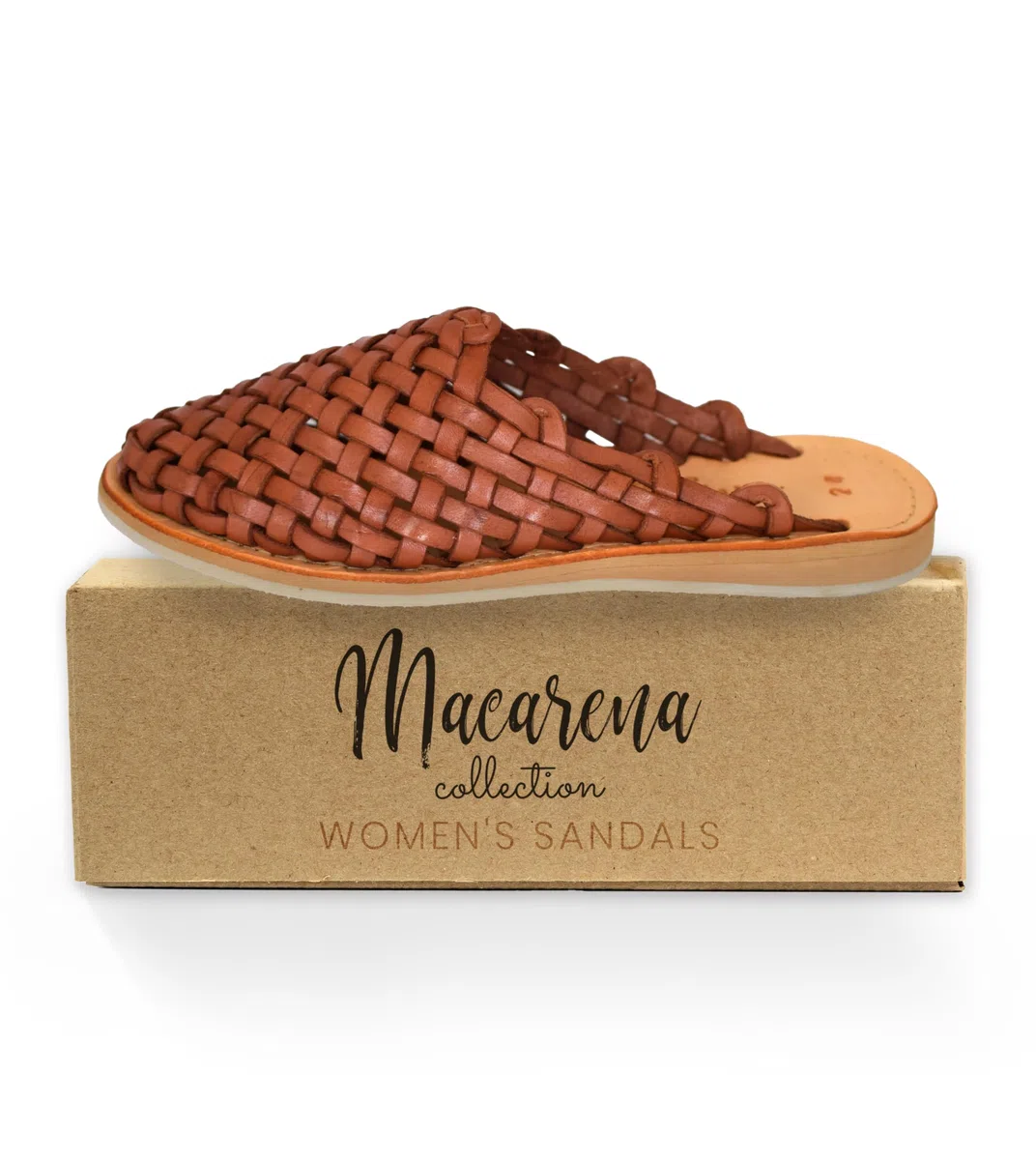 Macarena Collection Sandali da donna Huarache Sandalo in pelle colorata stile messicano Panal