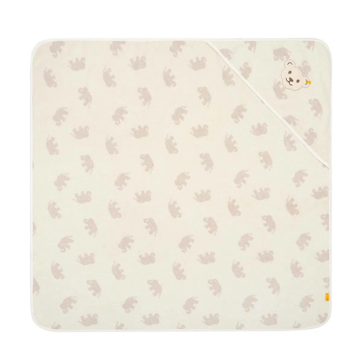 Steiff Mini Basic Badetuch con Kapuze, Cloud Dancer, One Size Ragazzi Unisex