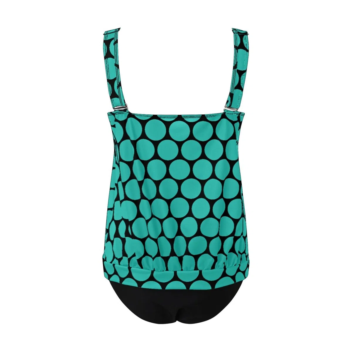 Generico Tankini Donna Mare Curvy Costumi da Bagno Tankini, Traghetti Eleganti e Orlo Stratificato Fluido, Copertura Addominale
