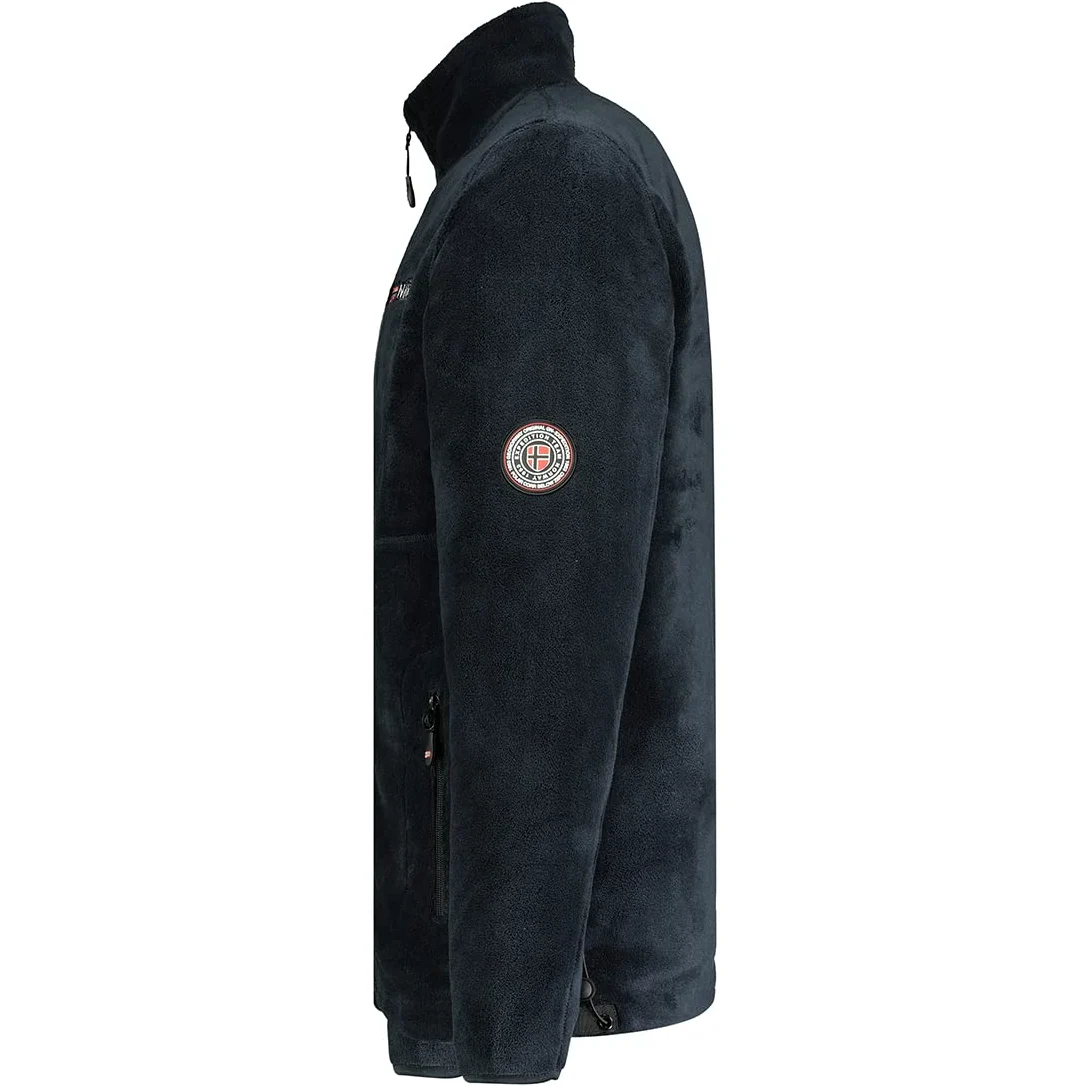 Geographical Norway Upload Men - Giacca Uomo Pile Sottile Zip - Giacca Calda L'Autunno Inverno Primavera - Maglione Pelliccia Maniche Lunghe - Morbido Comfort All'Aperto