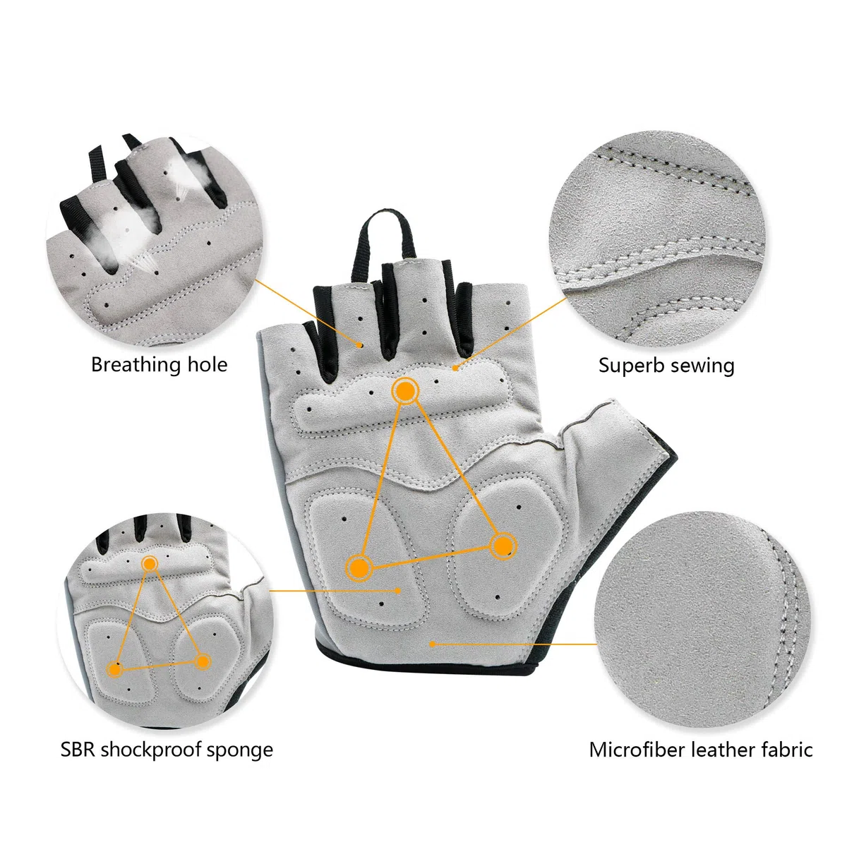 ONTYZZ Guanti da Bicicletta 1 Paio Unisex Traspirante Antiscivolo Guanti Sportivi