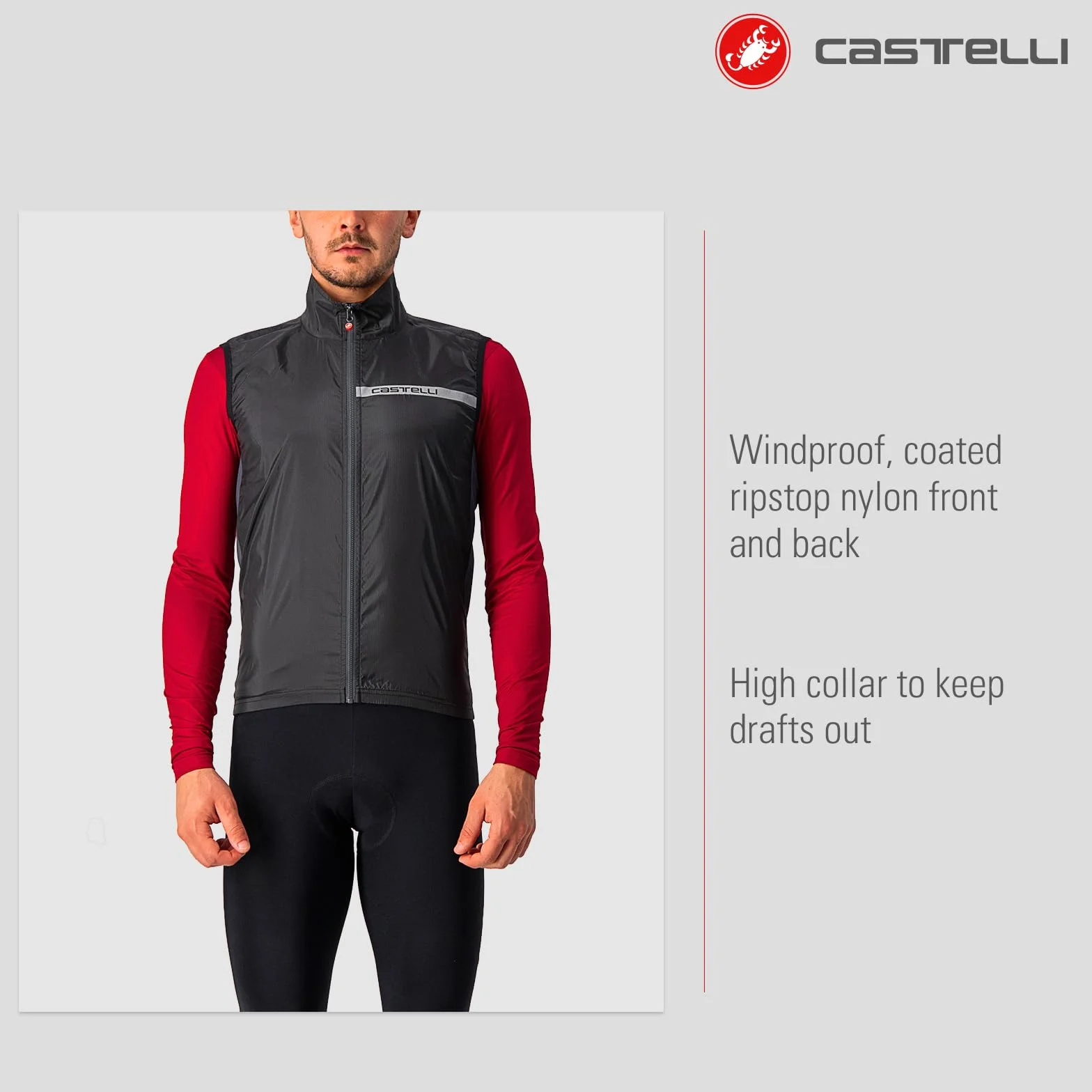 CASTELLI Gilet sportivo da uomo Squadra Stretch Vest (confezione da 1)