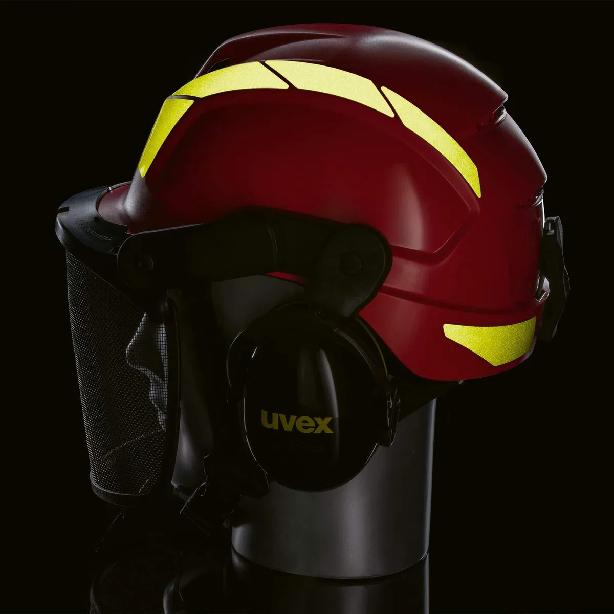 Uvex Pheos Forestry - Casco forestale con protezione dell'udito e del viso - SNR: 30dB