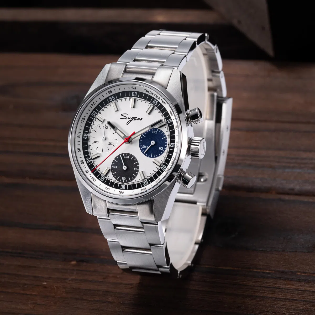 S465.TE.S Crono Heritage Fashion Cronografo Meccanico Uomo Orologio Acciaio Gabbiano 1963