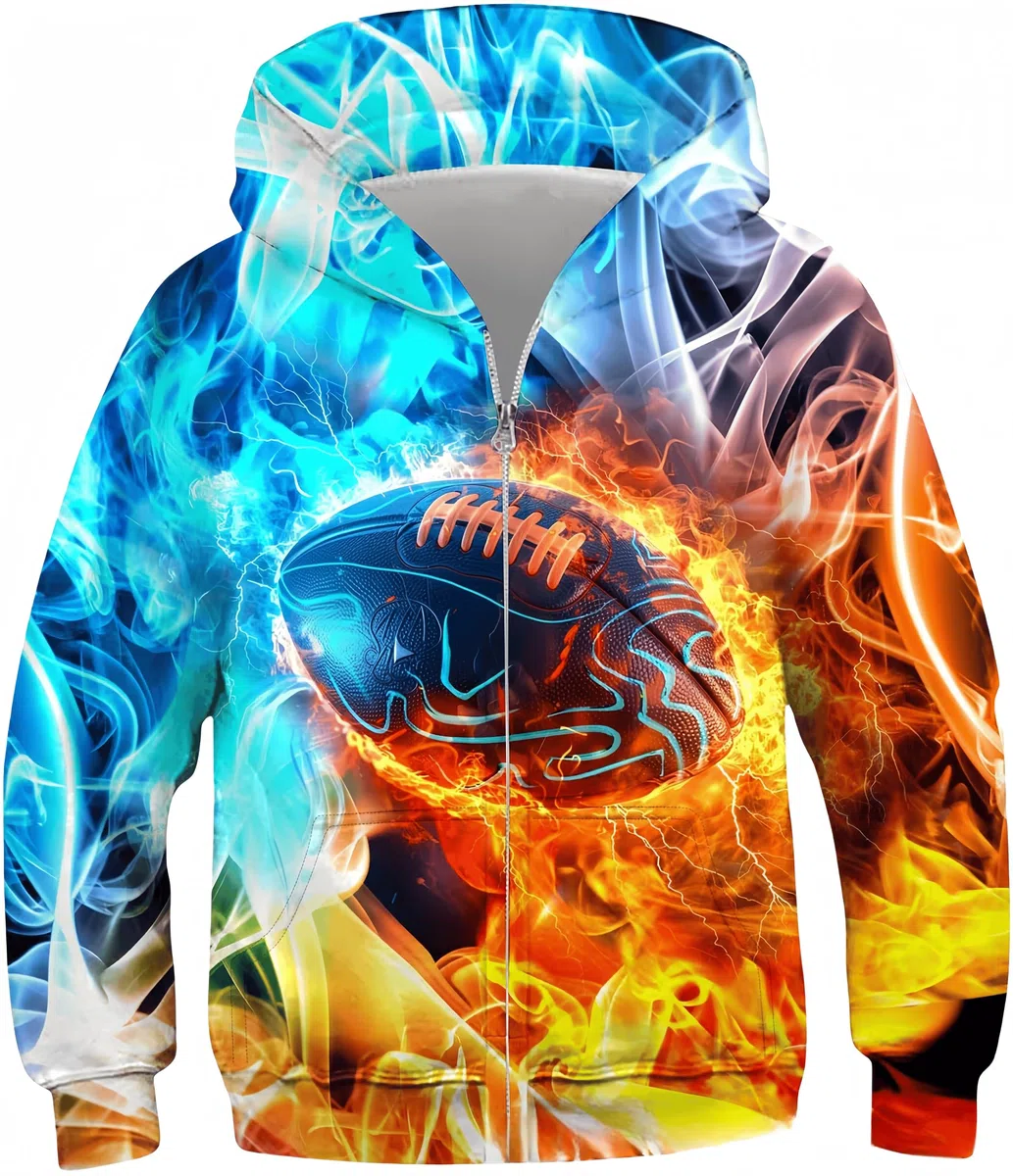Ocean Plus Ragazzi Felpa con Cerniera Manica Lunga Maglione con Cappuccio Bambini Felpa con Cappuccio