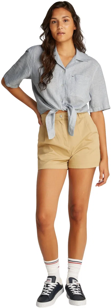 Tommy Jeans Donna Camicia Linen Cropped
