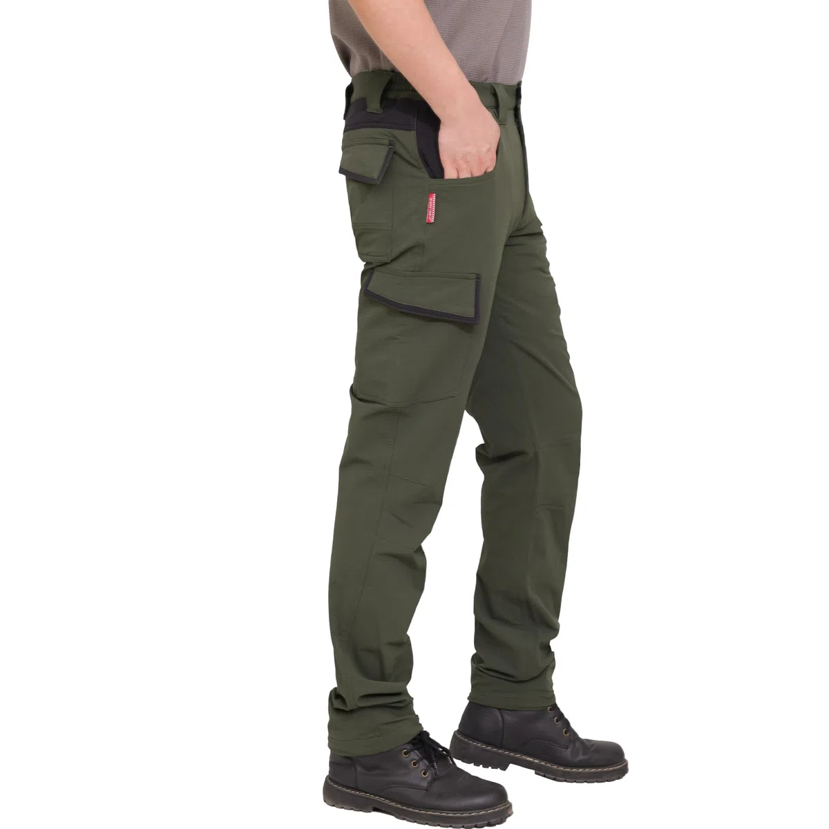 WORK IDEA Pantaloni Uomo Impermeabili ed Elastici per Escursionismo, Softshell Traspirante e Morbido, Ideali per Trekking, Alpinismo e Tempo Libero